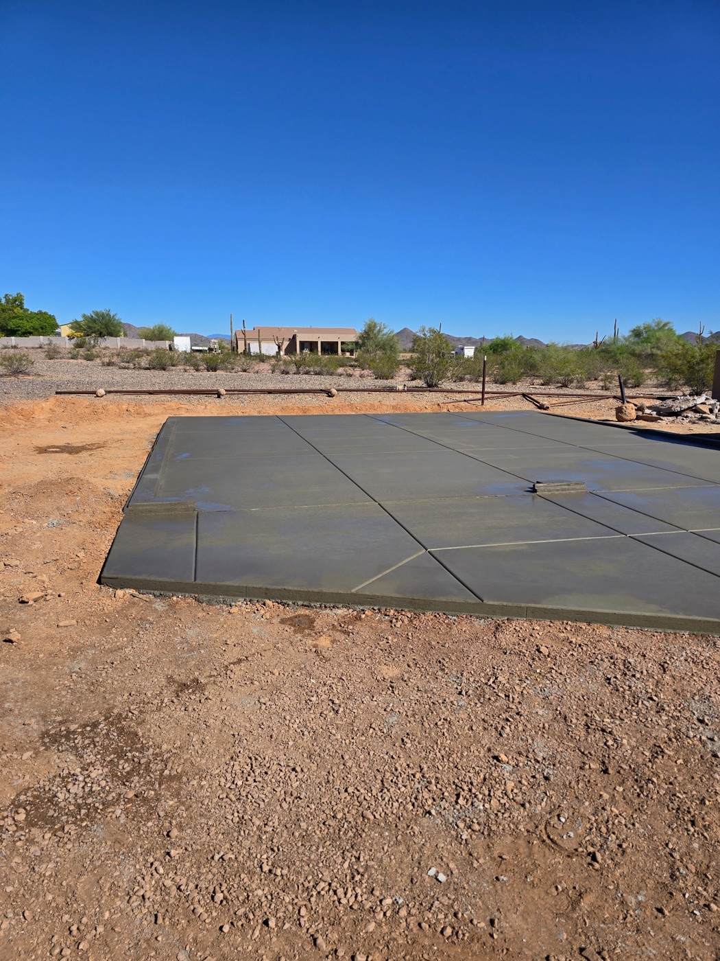 Site preparation before concrete pour